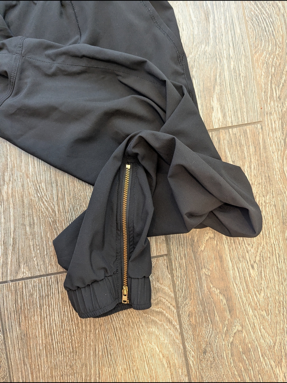 Albion Black Short Sleeve Jumpsuit Jogger Size Large Petite Athleisure - Picture 8 of 11
